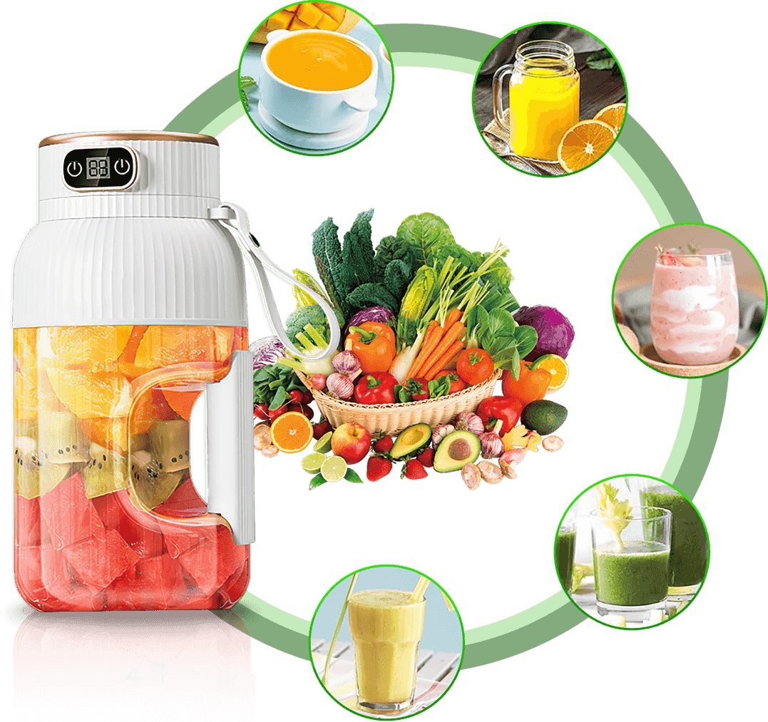 JUICIER GO™ Smart Portable Blender/Cup + Straw – USB Rechargeable