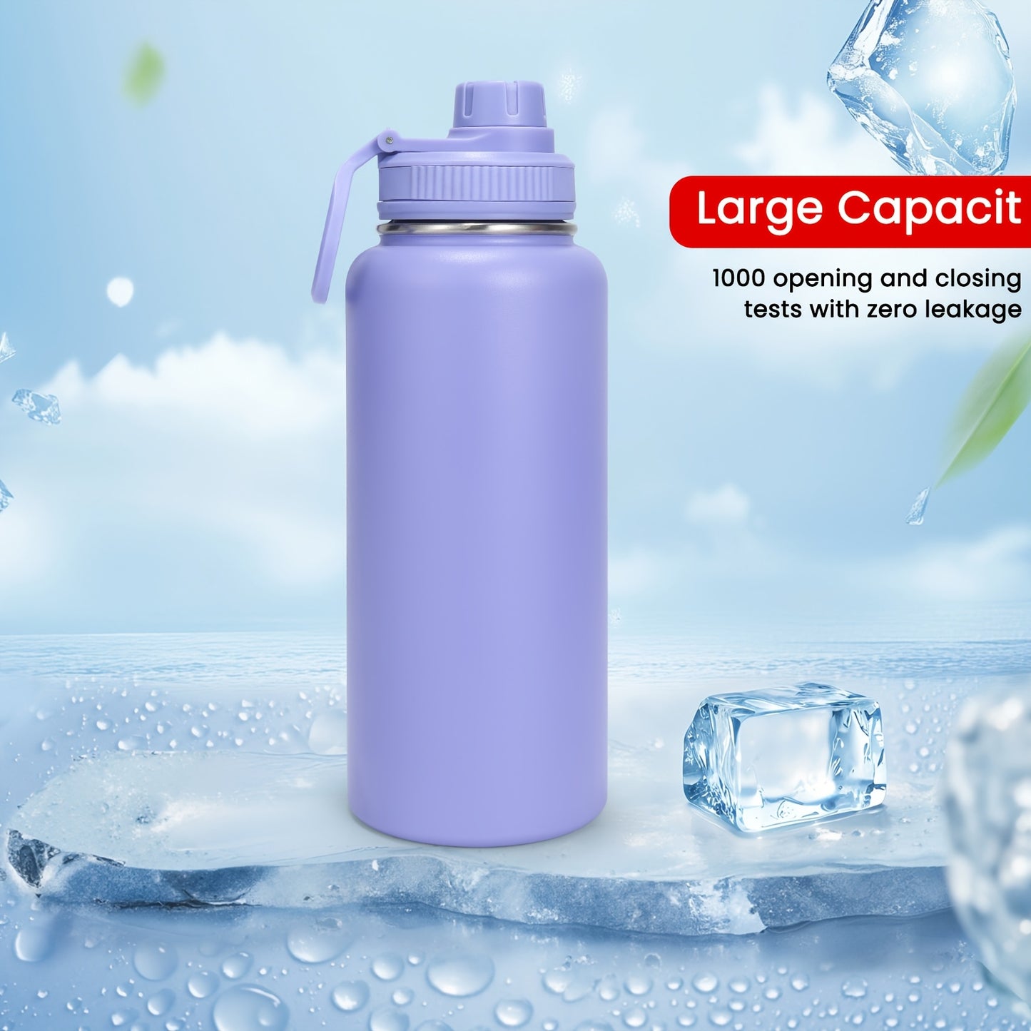 Juicier™ 32oz Stainless Steel Insulated Water Bottle | 98% Microplastic-Free Hydration