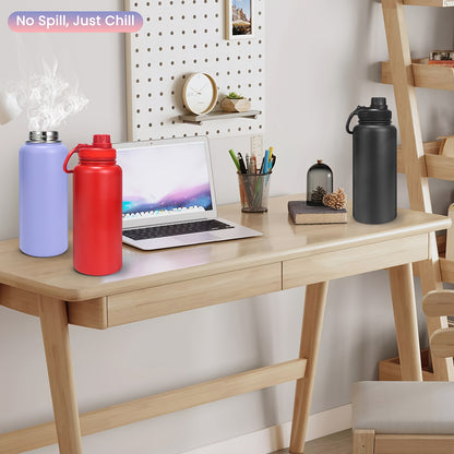 Juicier™ 32oz Stainless Steel Insulated Water Bottle | 98% Microplastic-Free Hydration