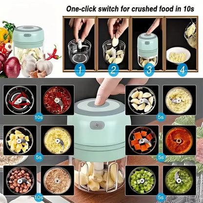JUICIER CHOPMATE™ Portable Electric Garlic Crusher & Mini Food Chopper – USB Rechargeable
